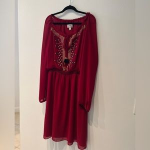 Altuzarra for Target Red embroidered dress. Size 14